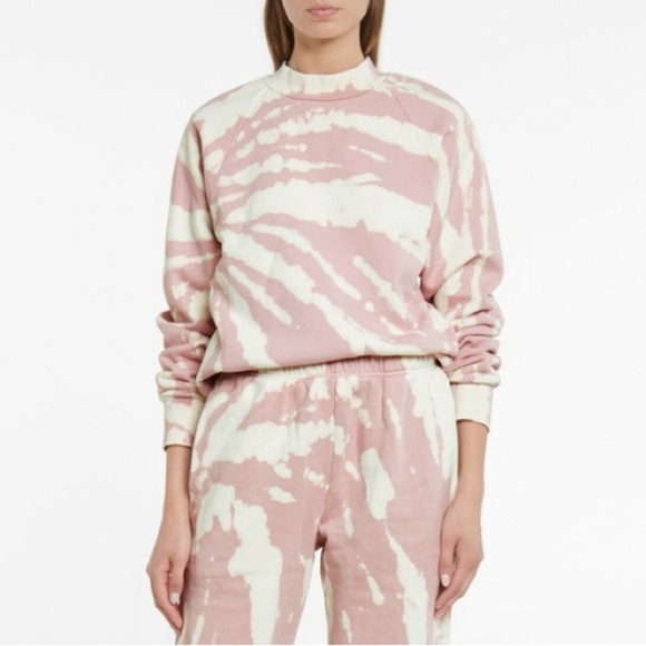 Les Tien Mock Neck Tie Dye Cotton Sweatshirt Size Medium - Picture 9 of 11